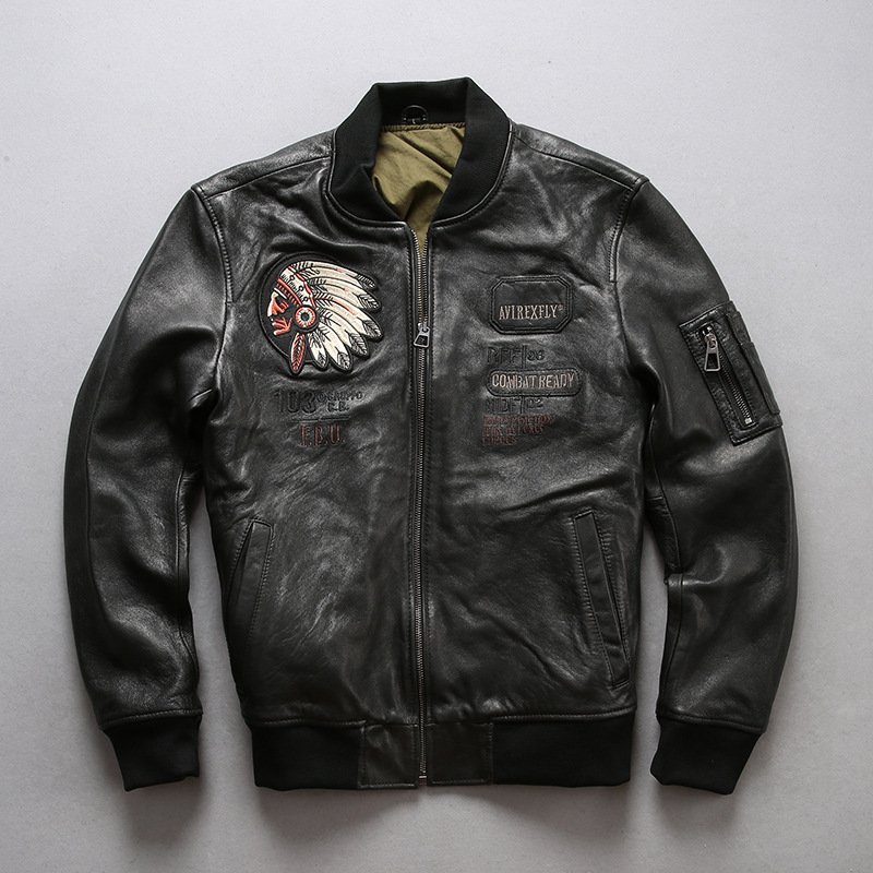 楽天市場】インディアン刺繍革ジャン☆赤☆羊の皮ジャケット 刺繍