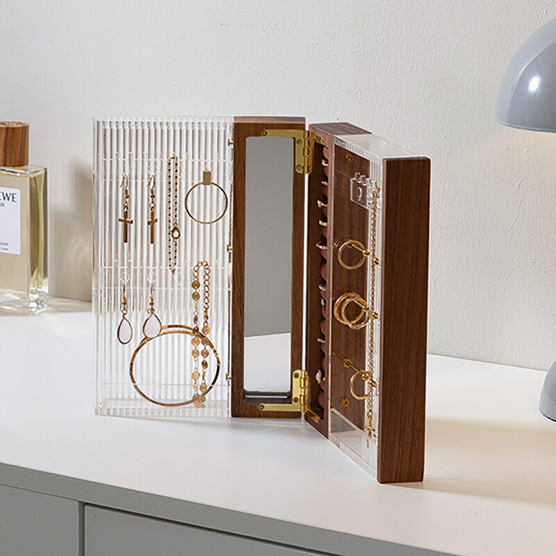 楽天市場】縦式 横型 ジュエリーボックス アクセサリーケース 木製