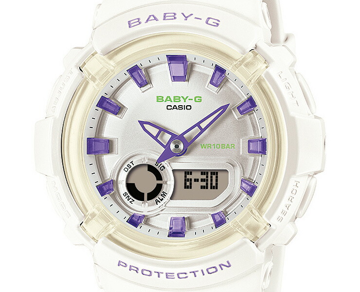 楽天市場】WEB限定モデル カシオ ベビーG ホワイト＆パープル BGA