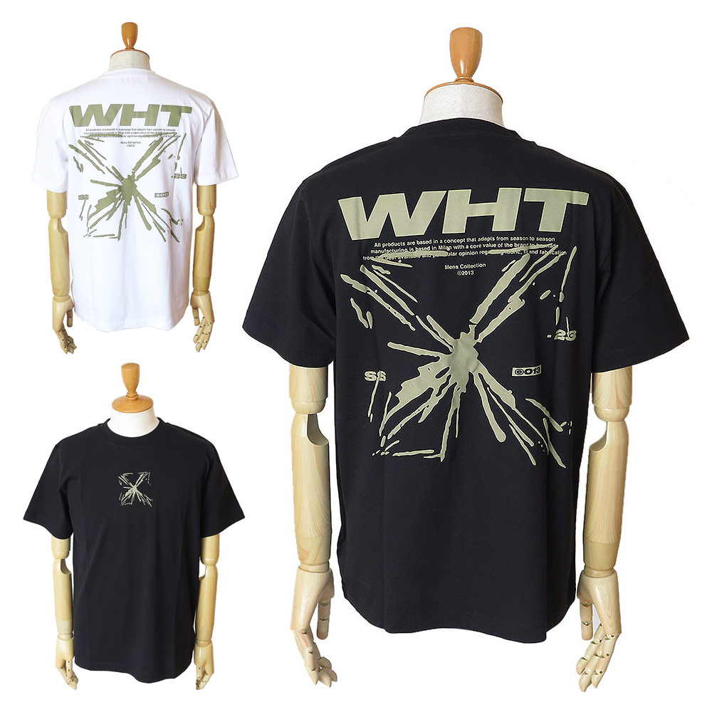 楽天市場】オフホワイト Tシャツ 半袖 メンズ トップス スプラッシュ