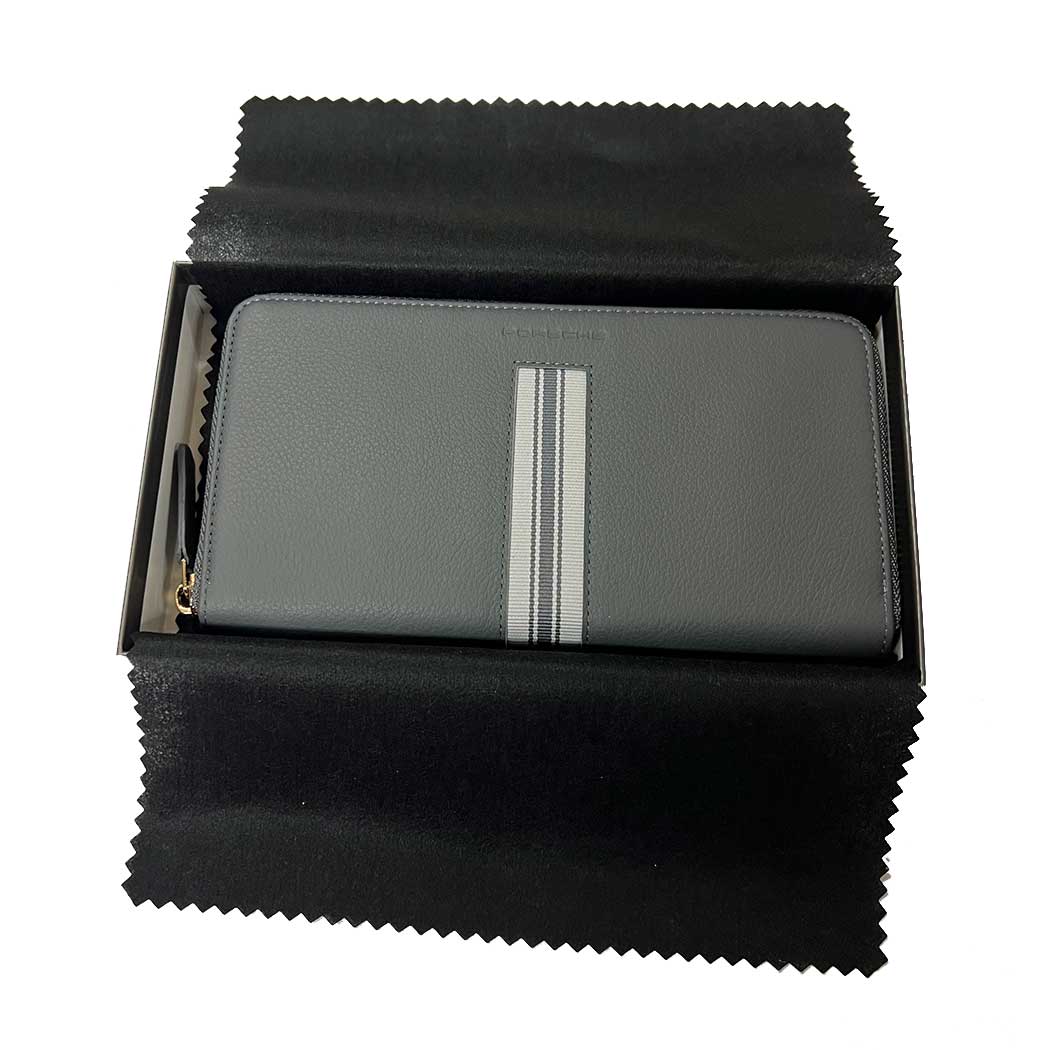 楽天市場】【 ポルシェ 純正 】 レザー 長財布 グレー 牛革 ロゴ