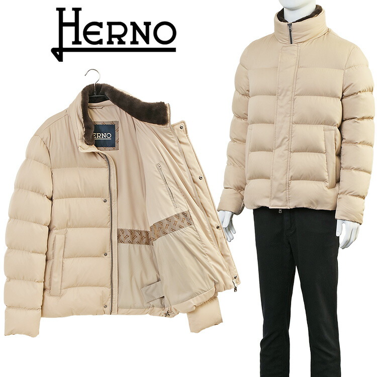 楽天市場】ヘルノ ダウン メンズ ベージュの通販