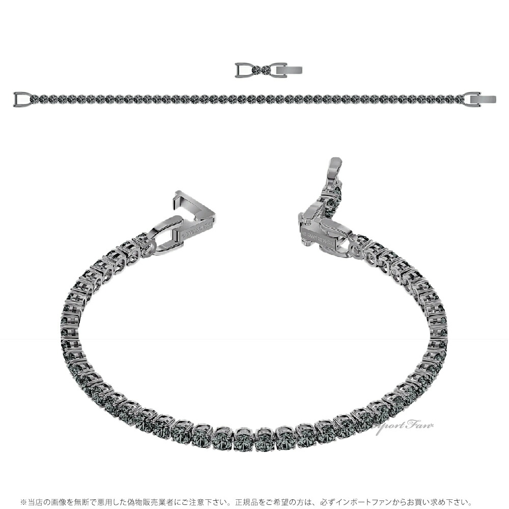 楽天市場】スワロフスキー テニス デラックス ブレスレット グレー