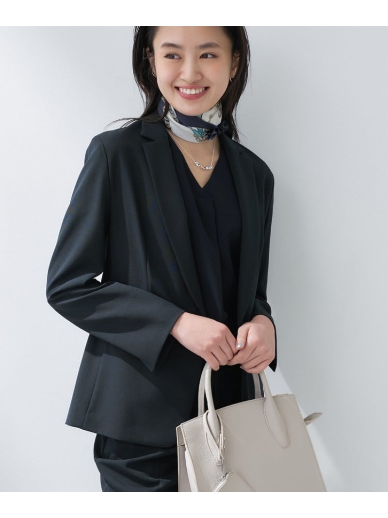 楽天市場】【定番スーツ/UVケア/洗える】ウール調テーラードジャケット