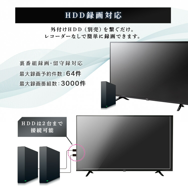 楽天市場】テレビ 4K対応液晶テレビ 43V型Fiona 43UB10PC ブラック