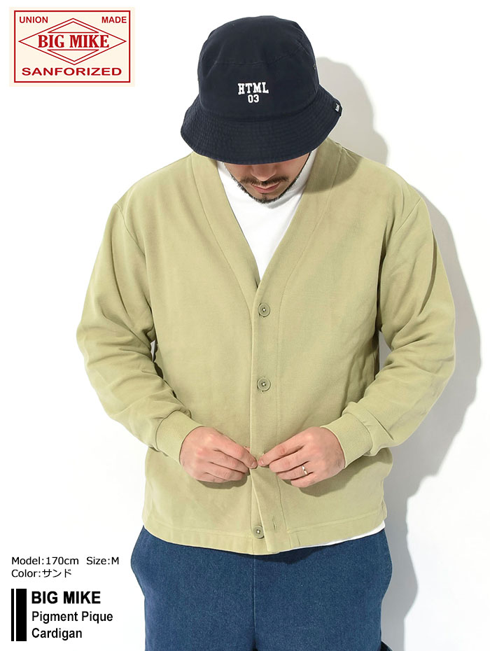 楽天市場】ビッグマイク BIG MIKE カーディガン メンズ ピグメント