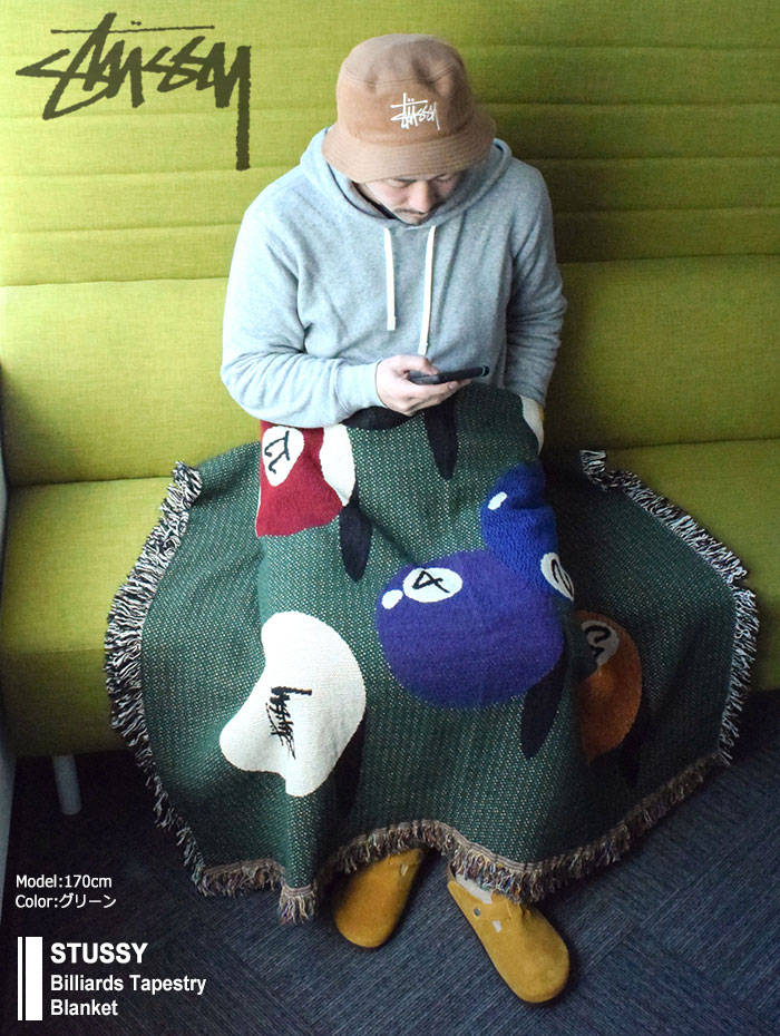 楽天市場】ステューシー STUSSY ブランケット Billiards Tapestry