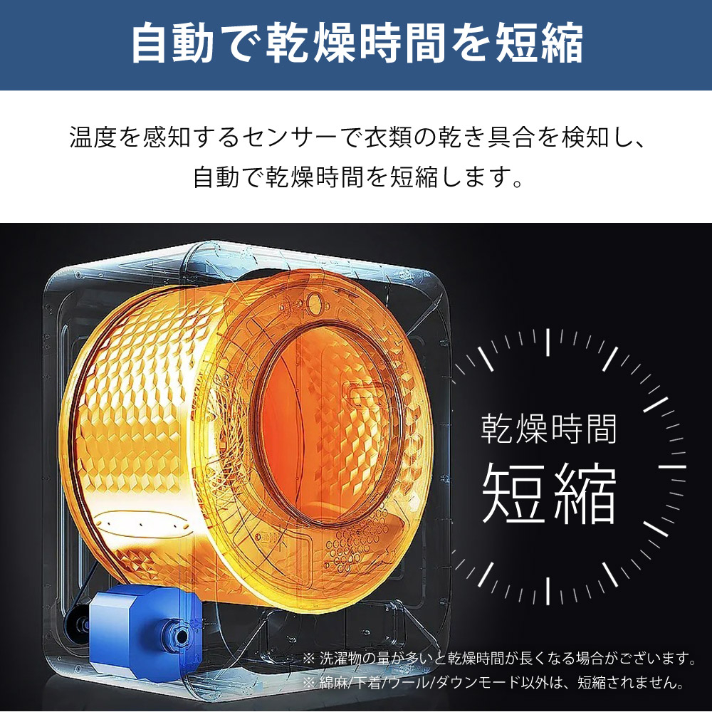楽天市場】衣類乾燥機 小型 3kg UV除菌 脱臭 自動短縮 工事不要