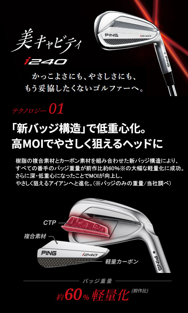 楽天市場】特注 ピン i240 アイアン5本セット DG EXツアーイシュー