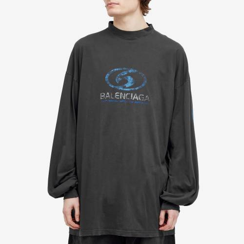楽天市場】バレンシアガ ロゴ Tシャツ 黒色 ブラック 青色 ブルー