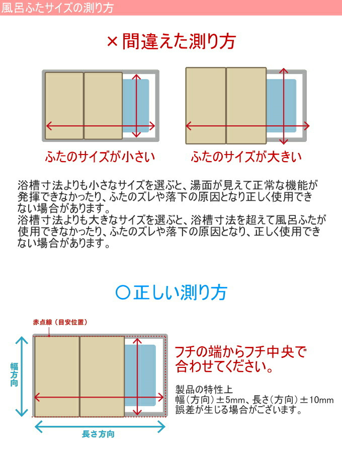 楽天市場】レビューで特典あり♪ カビの生えにくい組合せ風呂ふた 73