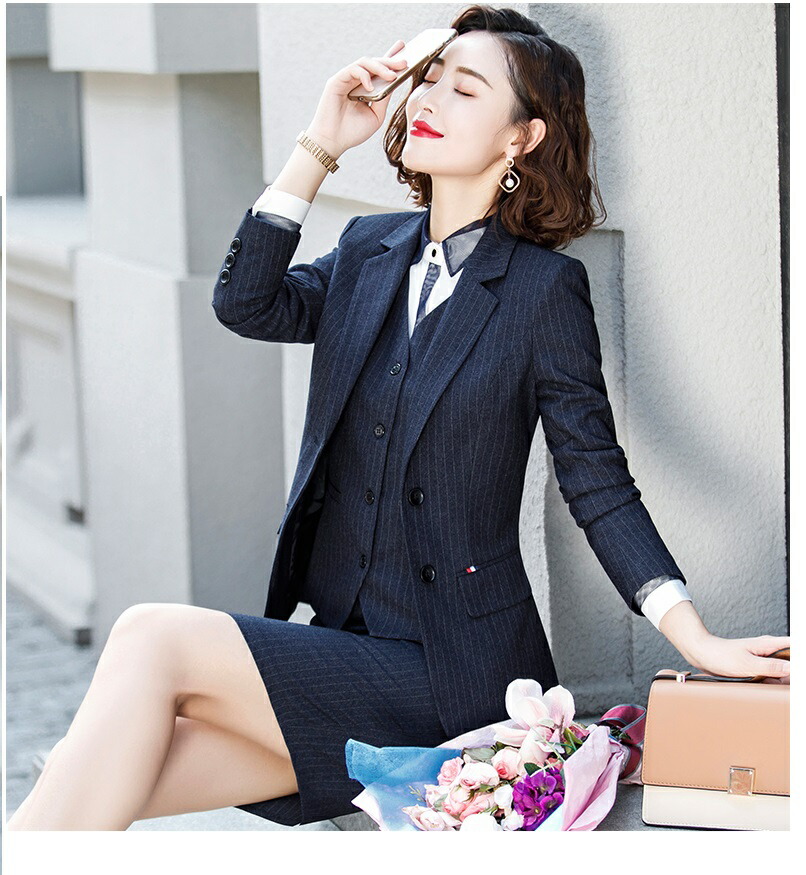 楽天市場】パンツスーツ レディース スカートスーツ セットアップ 4点