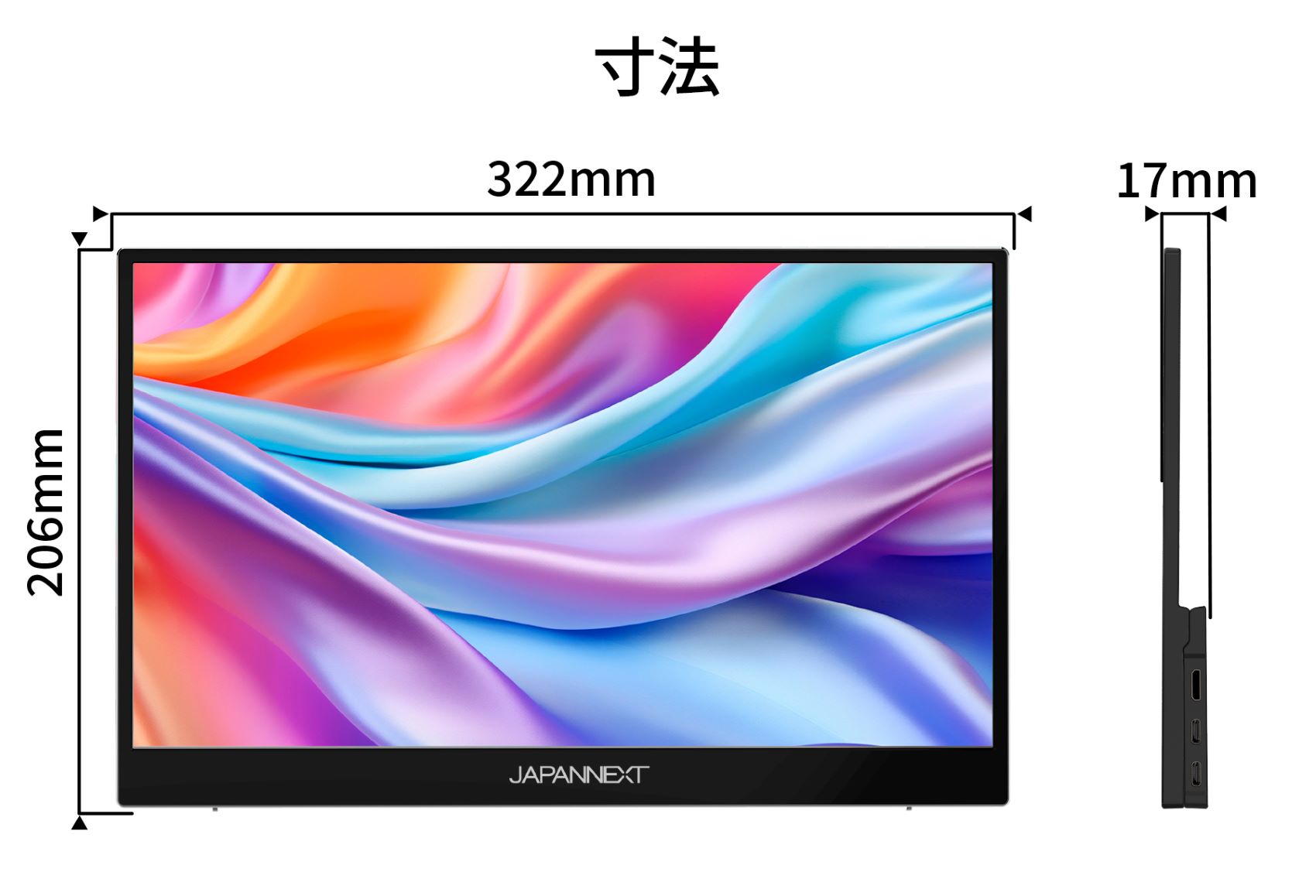 楽天市場】JAPANNEXT 14.1インチ IPSパネル搭載 フルHD(1920x1080