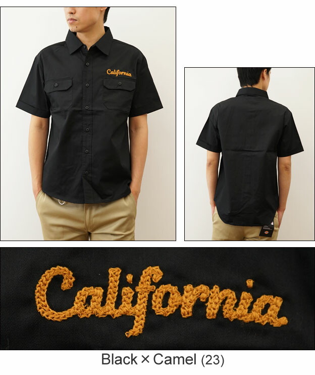 楽天市場】（半袖ワークシャツ） オリジナル California チェーン