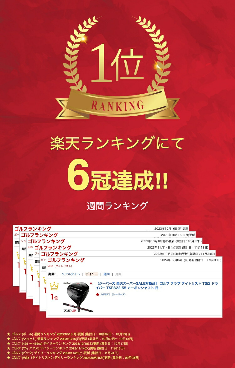 楽天市場】ゴルフ クラブ タイトリスト TSi2 ドライバー TSP322 55