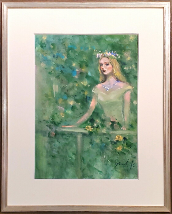 楽天市場】絵画 原画 「Freya 〜 美と豊穣の女神」 水彩/パステル F4