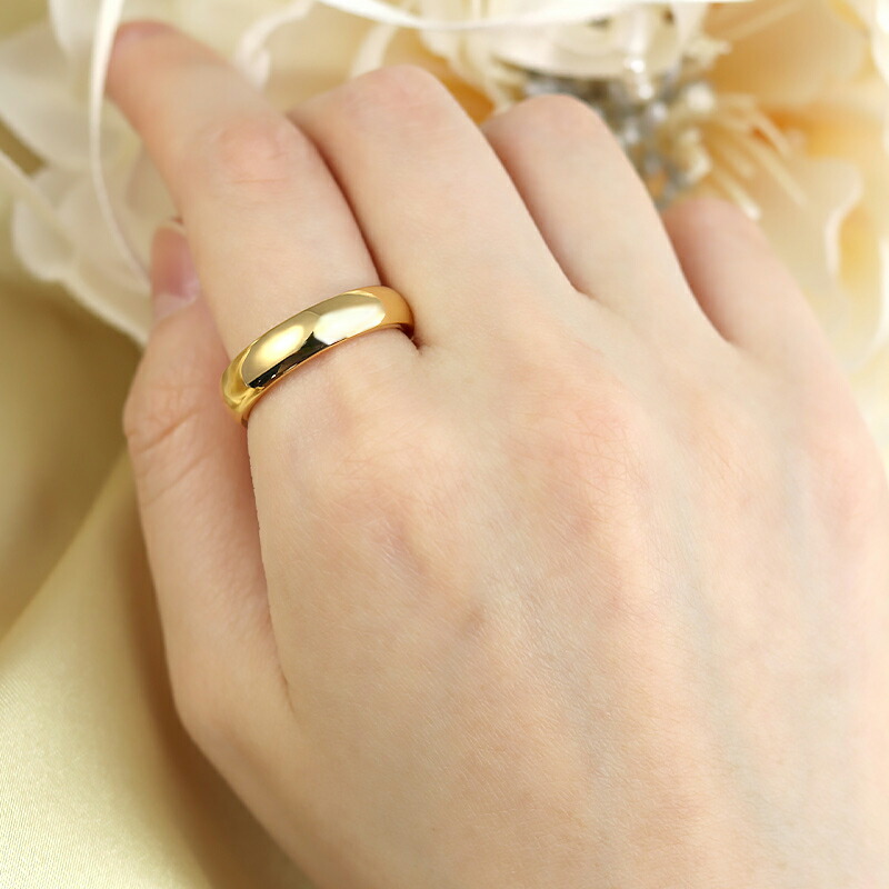 楽天市場】K24 純金 ゴールド リング 5mm 【6～13号】 指輪 24k 24金