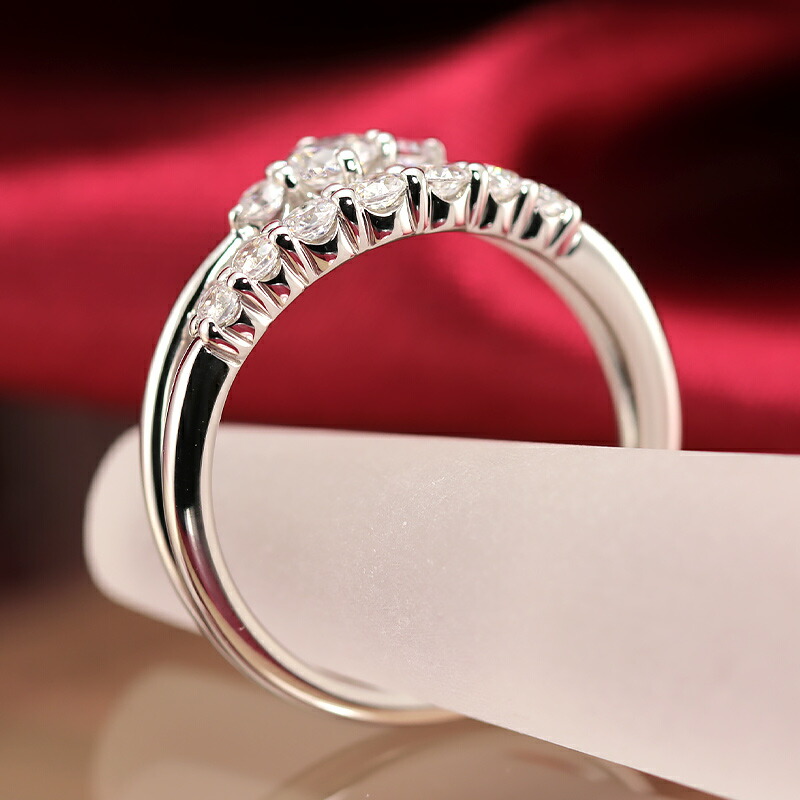 楽天市場】☆PT950【0.5ctUP】テンダイヤモンド リング ダイヤモンド