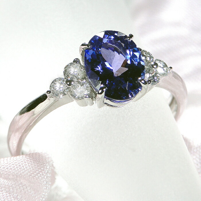 楽天市場】Pt900 タンザナイト ダイヤモンド リング【送料無料】青紫色