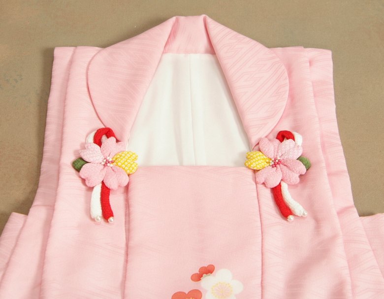 楽天市場】七五三 被布 着物 3歳 マユミブランド ピンク地裾黄色