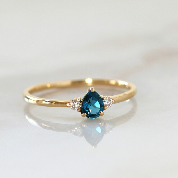 楽天市場】ロンドンブルートパーズ ダイヤモンド K18 K10 カラー