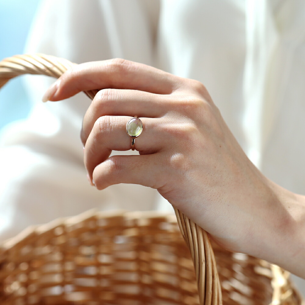 楽天市場】グリーンアメジスト 大粒リング「ハウ」10K 10金 K10