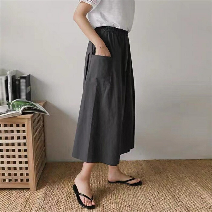 楽天市場】スカート風 パンツ レディース ガウチョパンツ ラップ