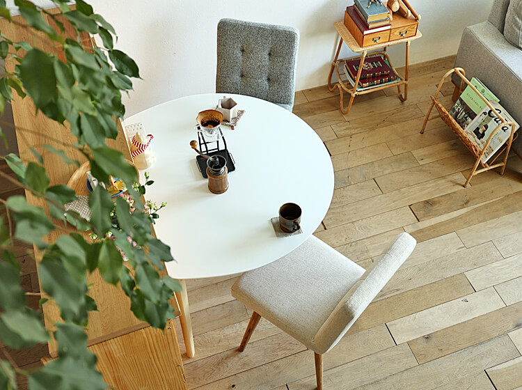 楽天市場】半円形ダイニングテーブル Marron(マロン) ダイニング