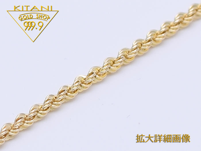 楽天市場】K18 パイプロープ 幅2.0mm スライドチェーン 最長60cm/重量