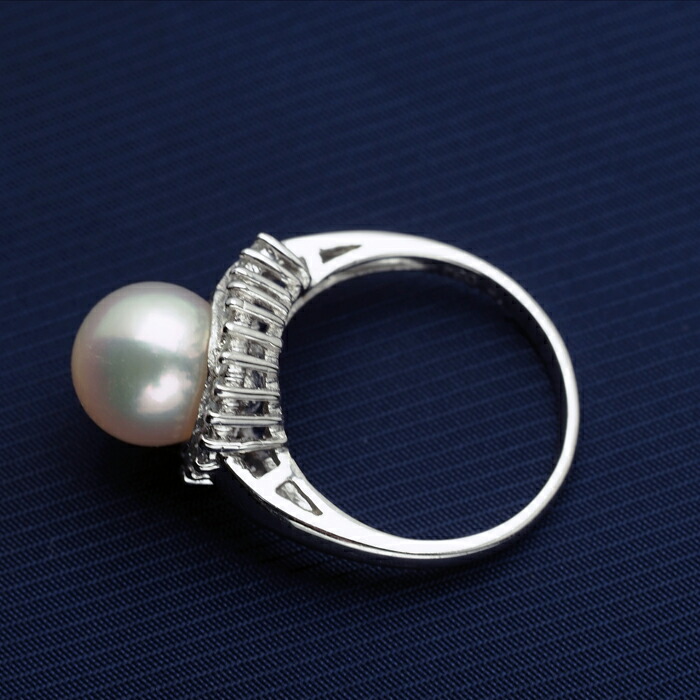 楽天市場】プラチナ900 アコヤ本真珠 リング 9-9.5mm 13号 サイズ直し