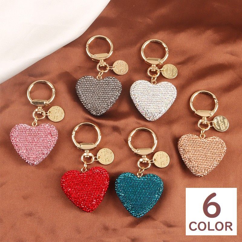 楽天市場】送料無料 キーホルダー ハートモチーフ キーリング バッグ