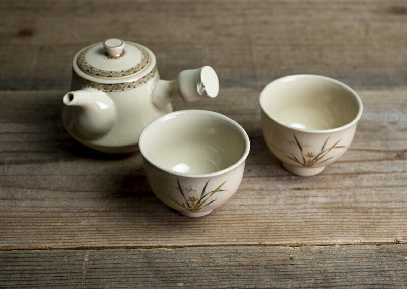 楽天市場】骨董○白薩摩花文茶器 / 急須 / 湯呑み2点○沈寿官 / 銘