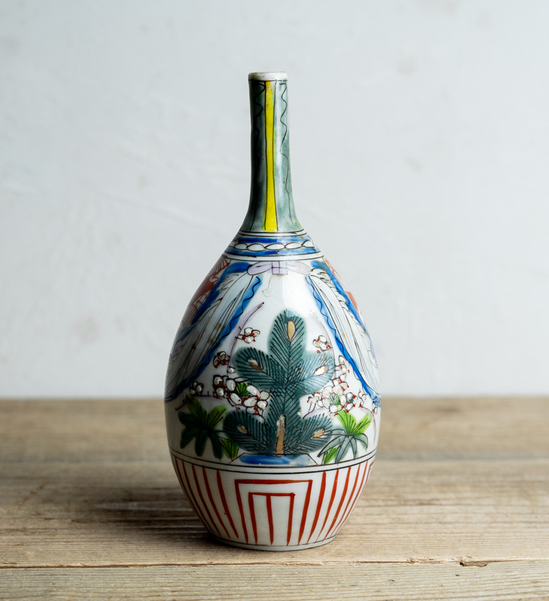 楽天市場】骨董○古伊万里色絵御神酒徳利○H22.6cm / 大型 | 江戸後期