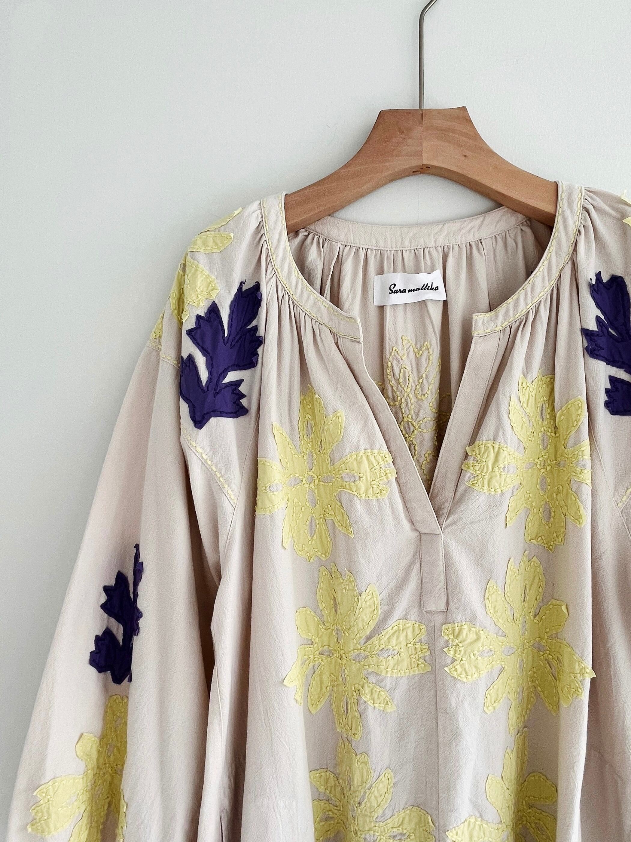 楽天市場】【Sara mallika】 Cotton Flower Patchwork Dress