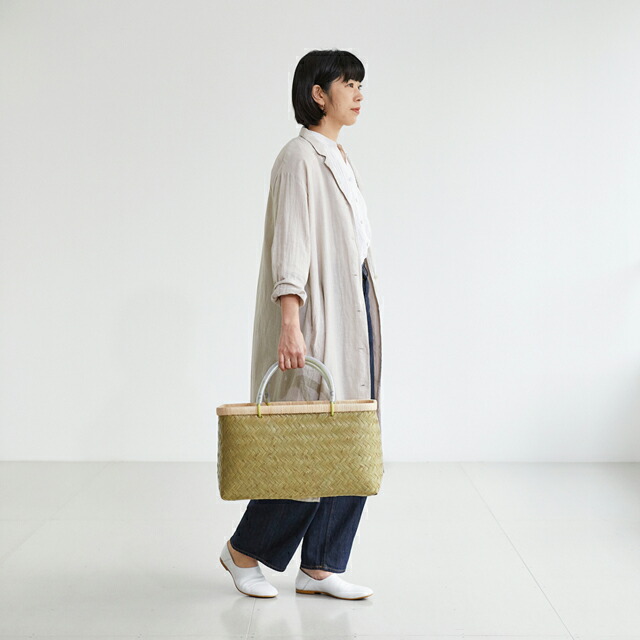 楽天市場】特選 青竹市場かご(チューブ取手/大サイズ)(約)幅45×マチ24