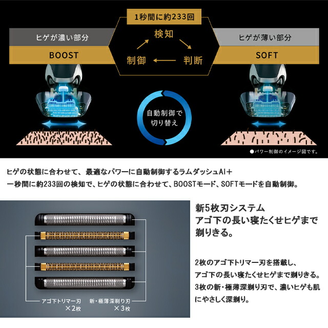 楽天市場】パナソニック ラムダッシュPRO 5枚刃 ES-L550U