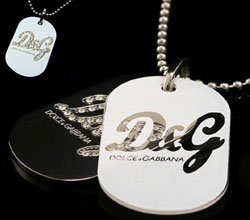 楽天市場】D&G DOLCE＆GABBANAペンダントネックレス シルバーダブル