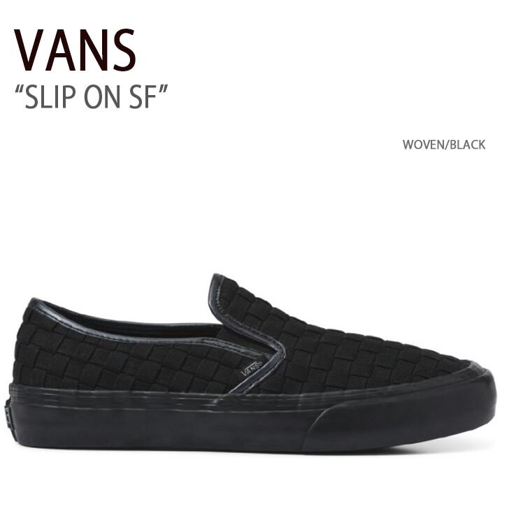 楽天市場】VANS バンズ スニーカー SLIP ON SF WOVEN BLACK スリッポン