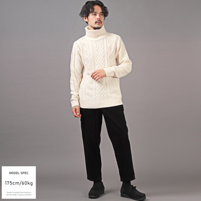 楽天市場】ニット セーター メンズ タートルネック ハイネック