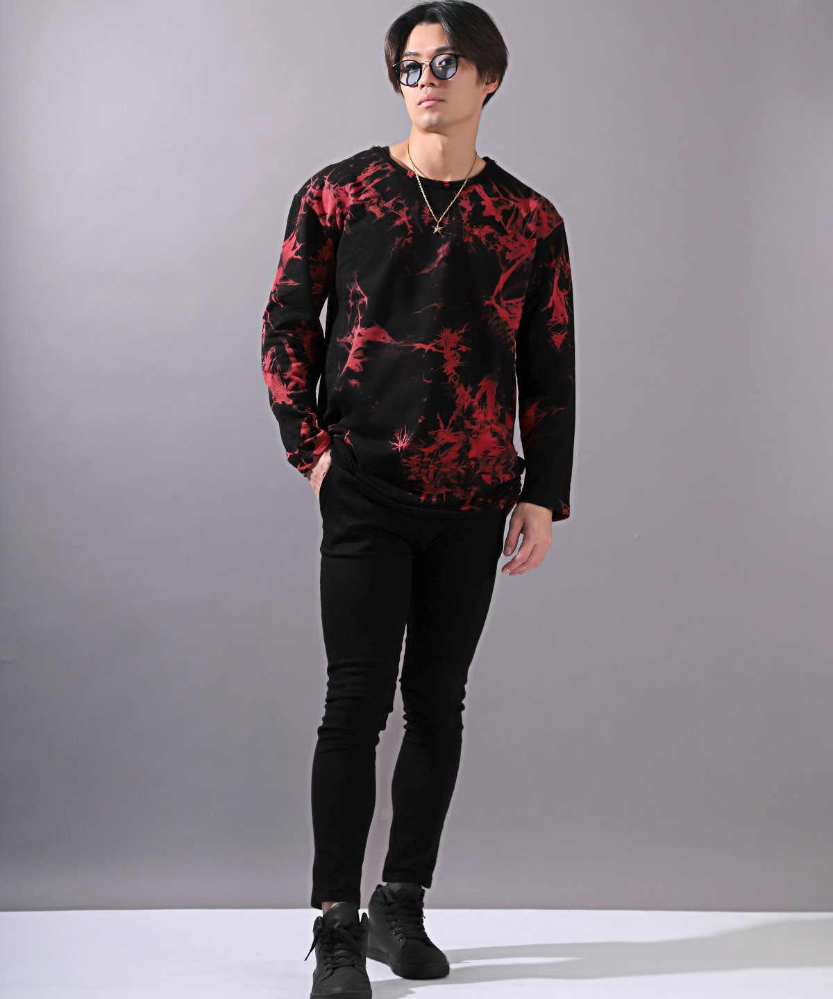 楽天市場】△送料無料△ ロンT メンズ 長袖Tシャツ タイダイ ムラ染め