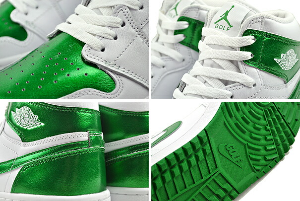 楽天市場】NIKE AIR JORDAN 1 HIGH GOLF white/pine green dq0660-130