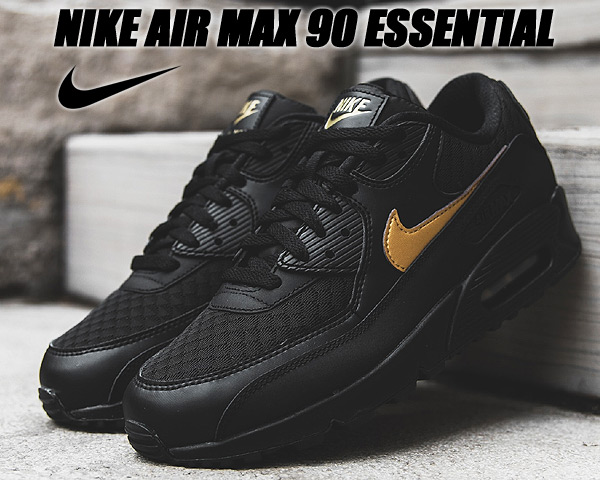 楽天市場】NIKE AIR MAX 90 ESSENTIAL black/metallic gold av7894-001