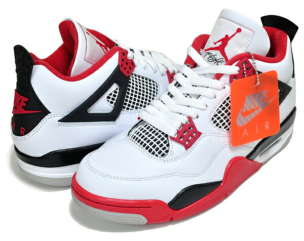 楽天市場】NIKE AIR JORDAN 4 RETRO FIRE RED white/fire red-black