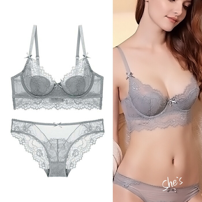 楽天市場】ブラジャー ショーツ 上下セット シースルー ブラ