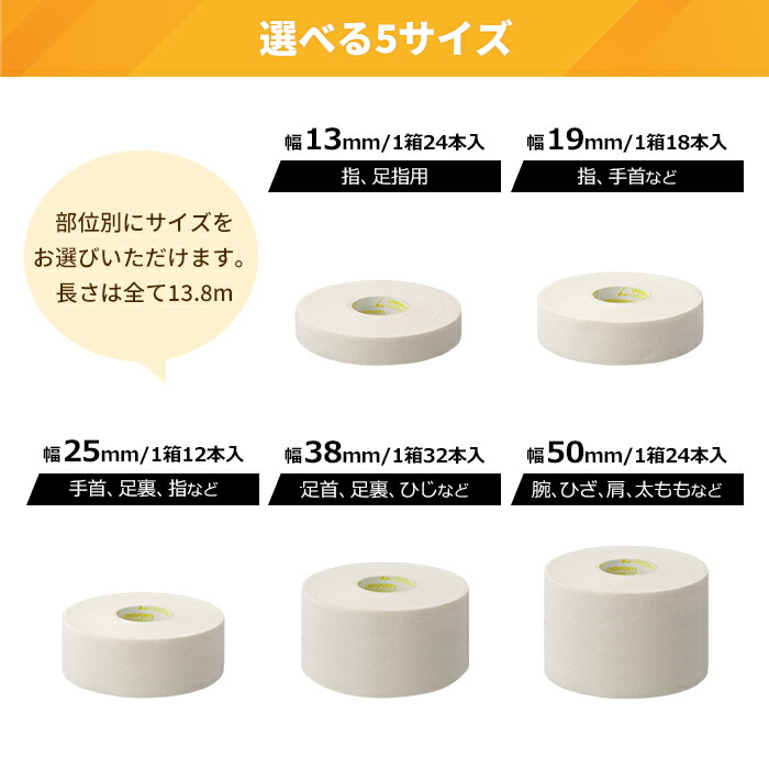楽天市場】非伸縮 テーピングテープ エコノミーホワイト 幅38mm×長さ