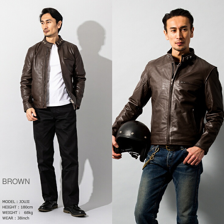 楽天市場】Horn Works 本革 USタイプ シングルライダースジャケット