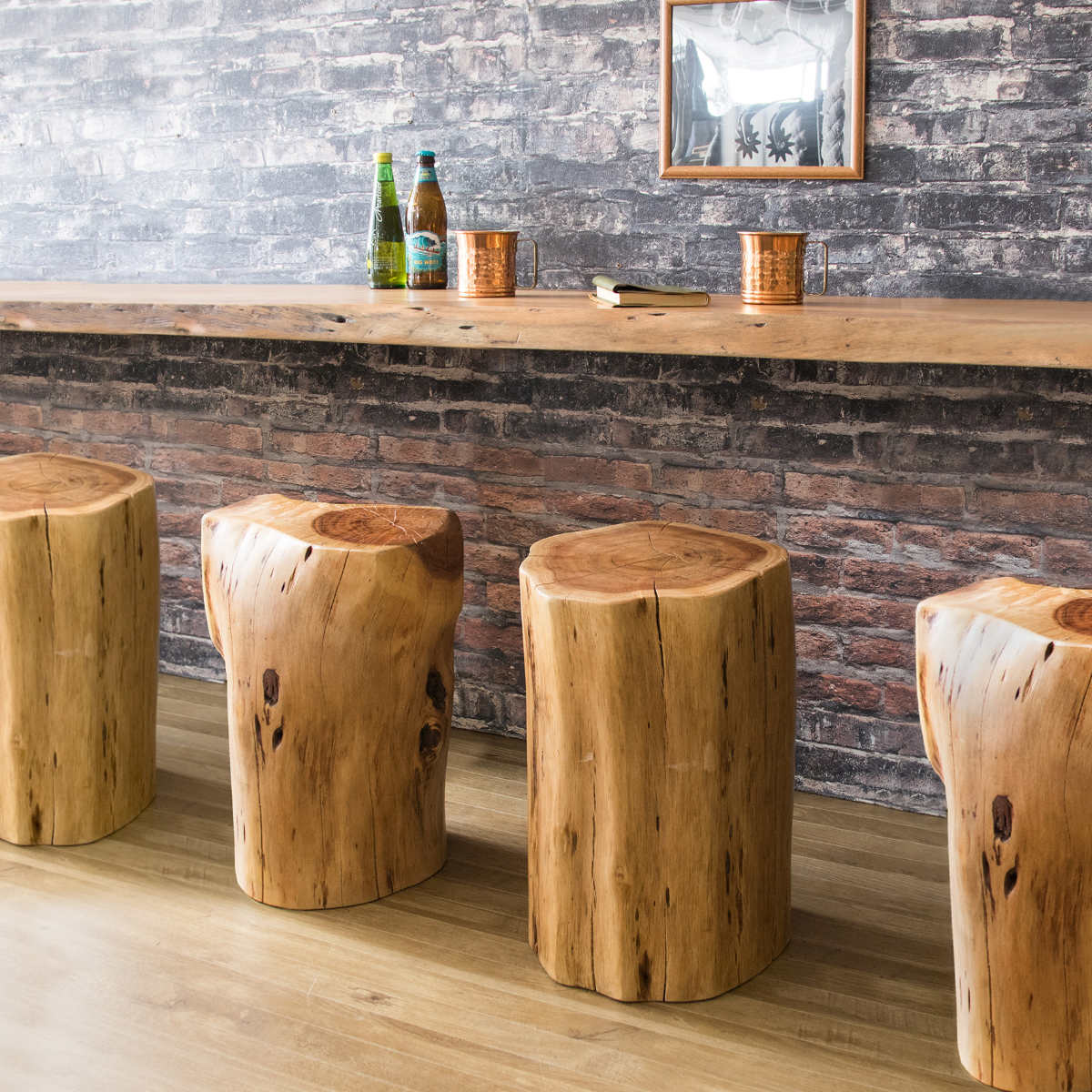 楽天市場】スツール 高さ48cm 木製 天然木 丸太 （ 送料無料 チェア