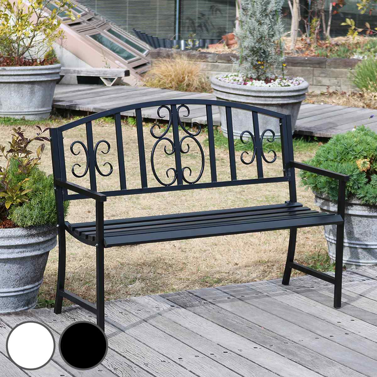 楽天市場】ベンチ アイアン（素材（ガーデニング・DIY用品）鉄