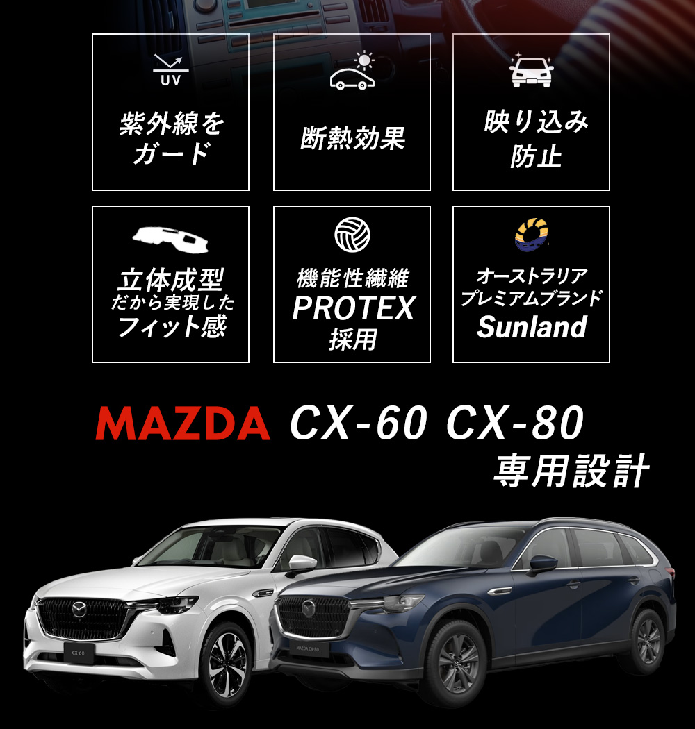 楽天市場】マツダ Mazda CX-60 CX-80 HUDあり 専用 Sunland ダッシュ