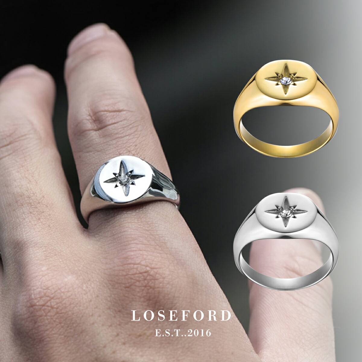 楽天市場】【送料無料】 316L サン リング 太陽 シグネットリング